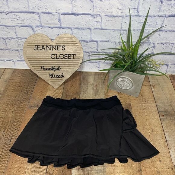 Lululemon Run Pace Setter Skirt Skort Black - Picture 2 of 14